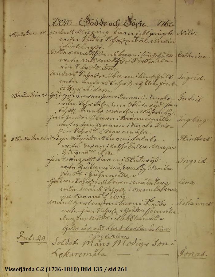 Vissefjrda C:2 (1736-1810) Bild 135 / sid 261