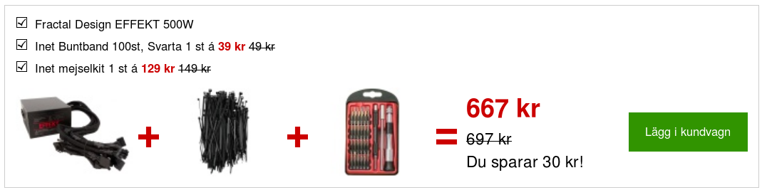 Erbjudande 1