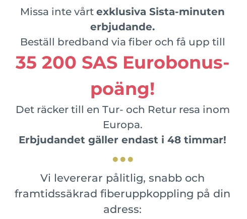Fiberbredband p� flyget?