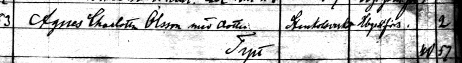 agnes charlotta olsson utflyttning 17 nov 1891 h�gan�s2