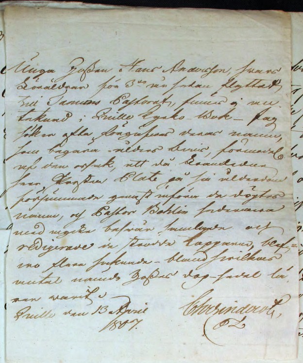 "...d� Framledne Herr Prosten Plate p� sin �lderdom f�rsummade genast inf�ra de d�ptes namn, och Pastor Bohlin sedermera med mycke besw�r samlade och redigerade de str�dde lapparne, blefwo flere saknade..."