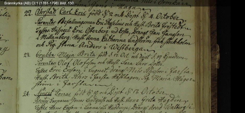 F�delswnotis Carl Eric Ericsson Thyselius